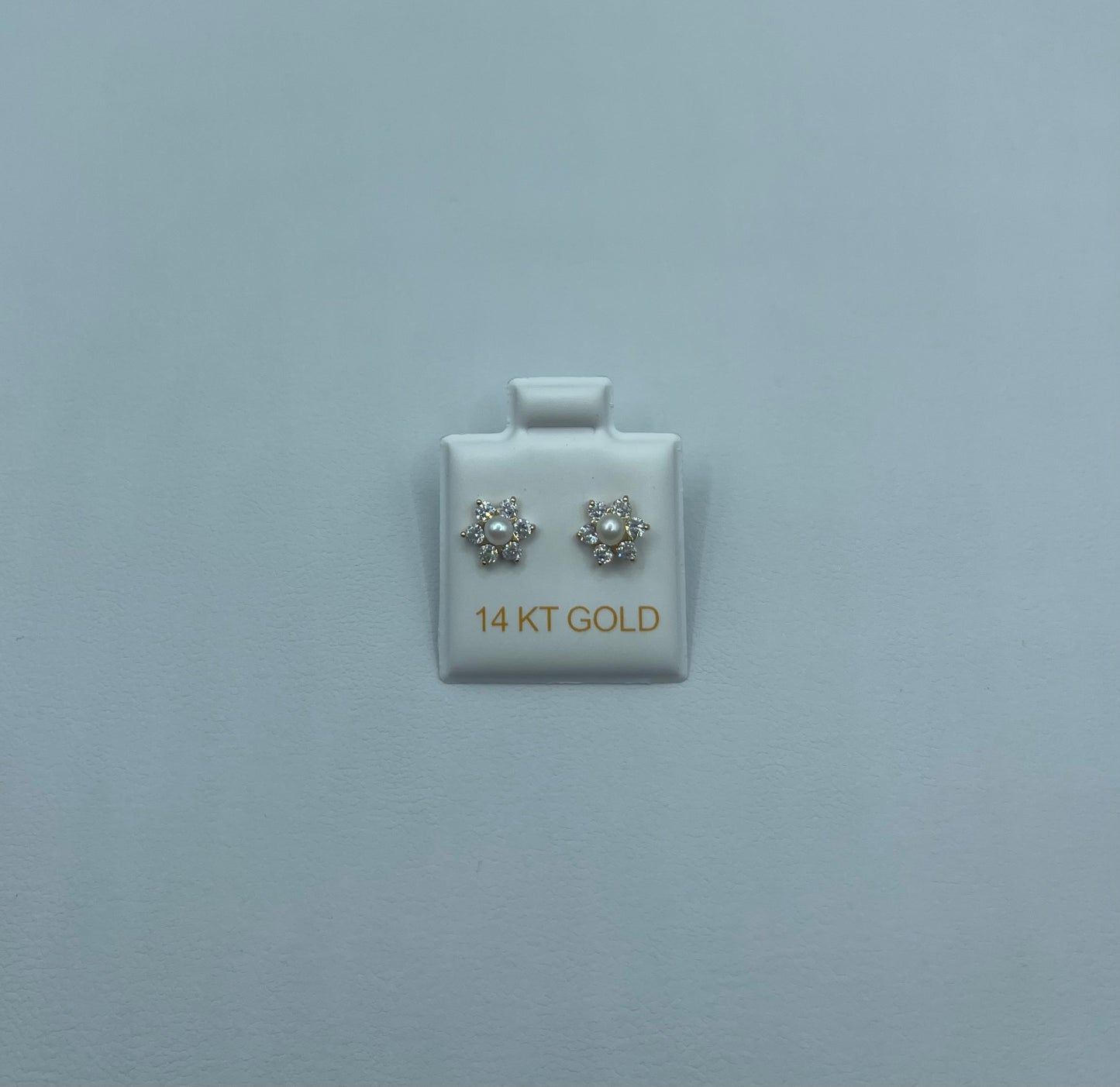 14K 3D Flower Earrings