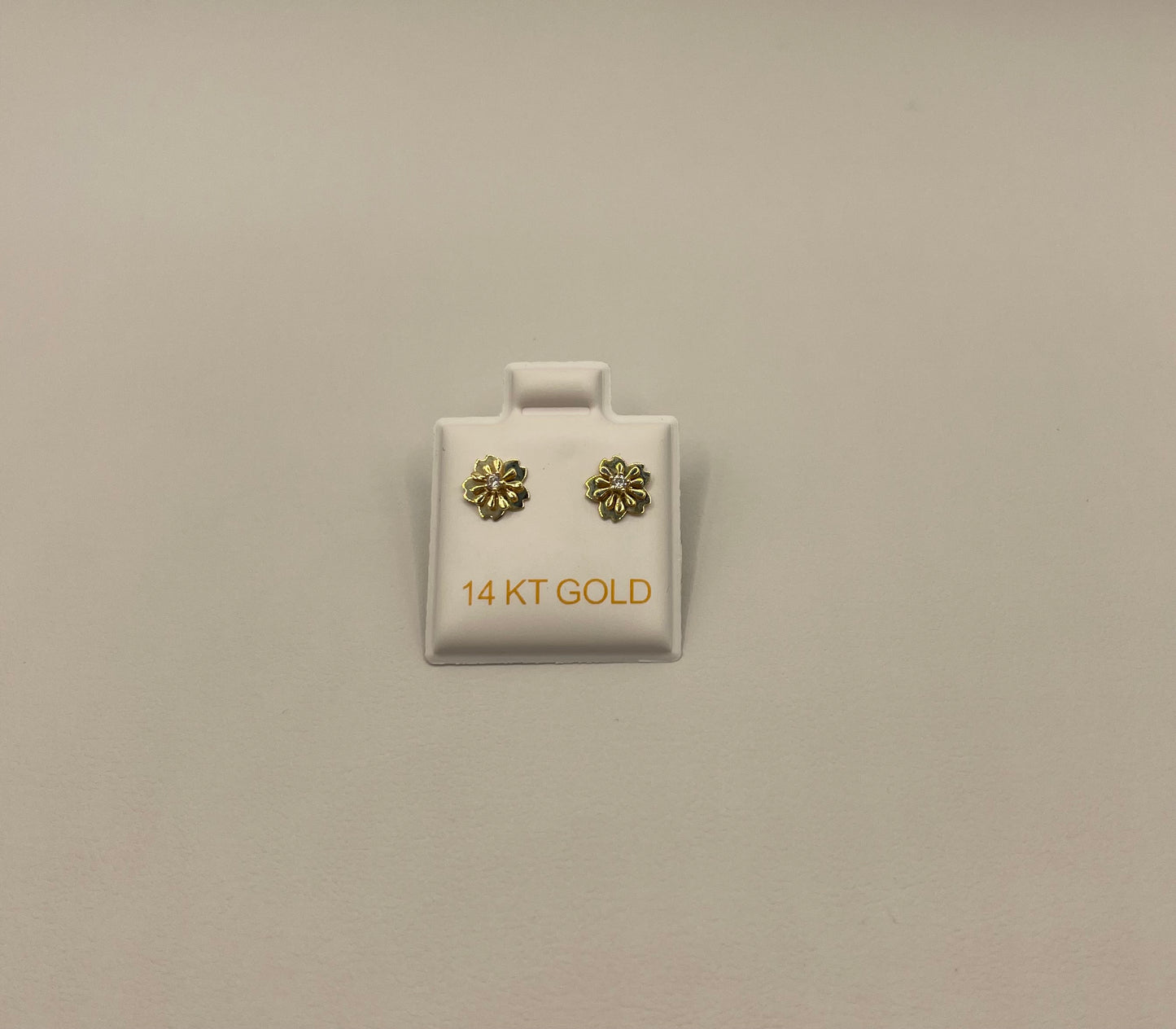 14K 3D Flower Earrings