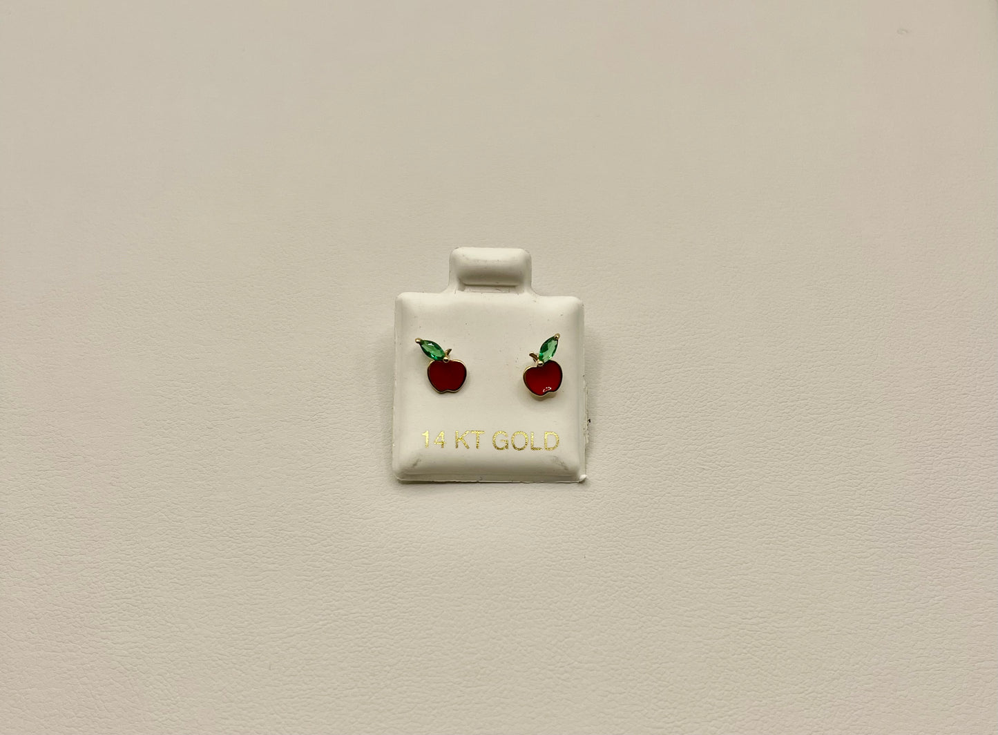 14K Apple Earrings
