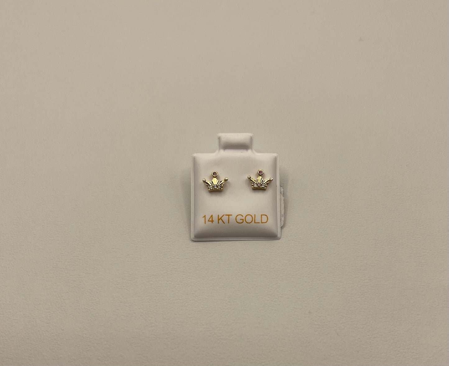 14K Crown Earrings