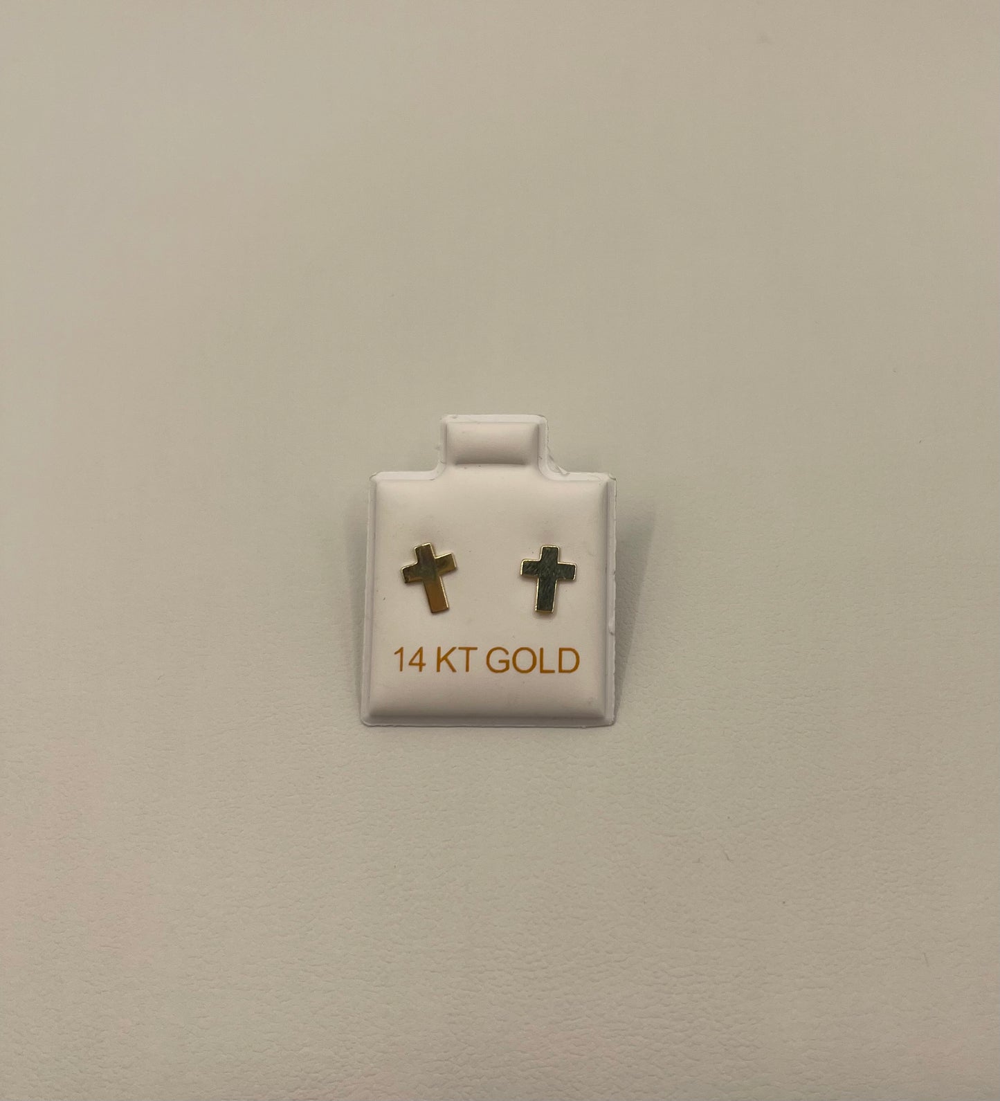 14K Cross Earrings