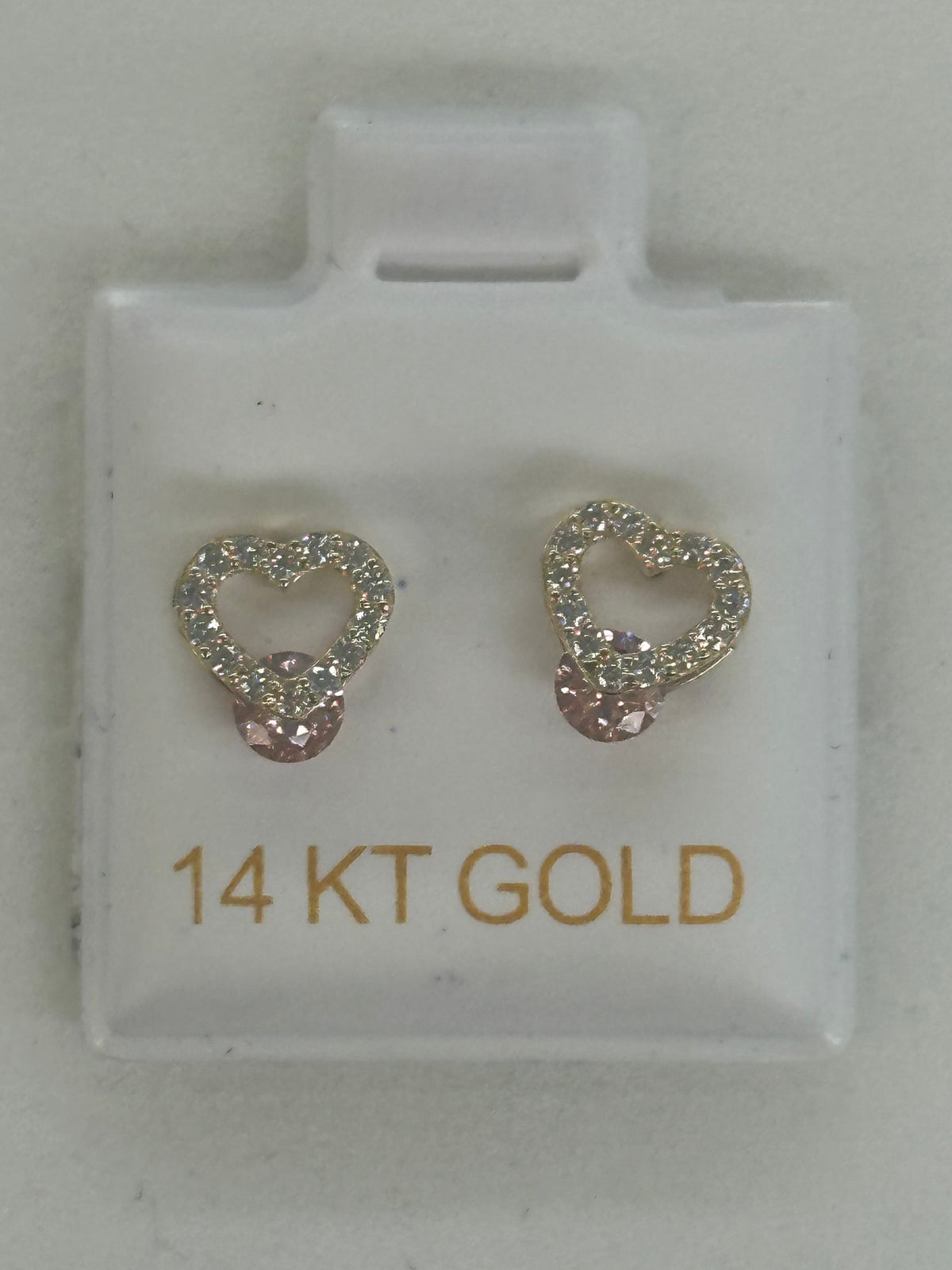 14k Heart Earrings
